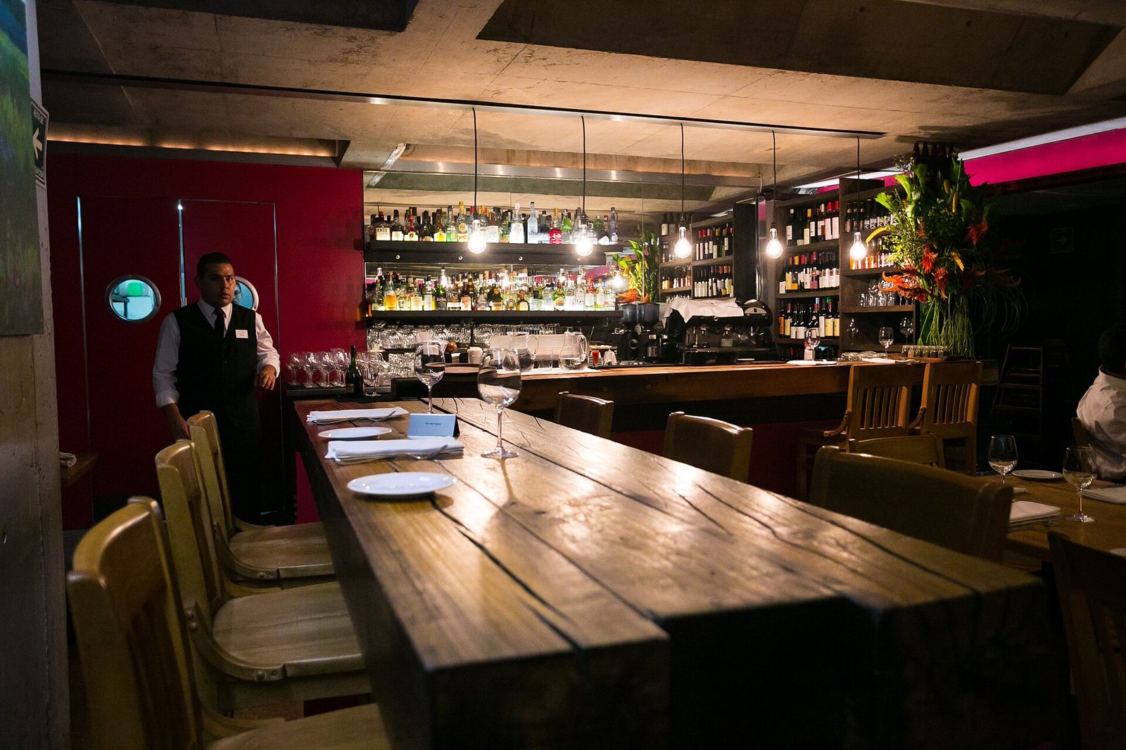 The dining room and bar inside MeroToro
